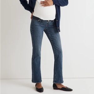 Madewell The Maternity Side-Panel Kick Out Crop Jeans in Arlen Wash